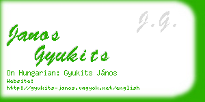 janos gyukits business card